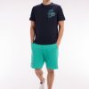 Eden Park Homme Men's Short En Molleton Coton Vert Coupe Décontractée