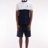 Eden Park Homme Men's Short Xv De France En Molleton Coton Marine Coupe Décontractée
