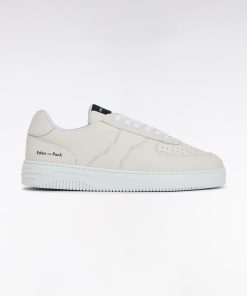 Eden Park Homme Chaussures Sneakers En Cuir Perforé Blanches