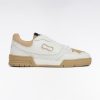 Eden Park Homme Chaussures Sneakers Ep10 En Cuir Blanches Et Beiges