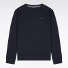 Eden Park Enfant Men's Sweatshirt À Col Rond En Molleton Coton Marine Coupe Droite