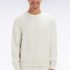 Eden Park Homme Men's Sweatshirt Surteint À Col Rond En Molleton Coton Beige Coupe Décontrac