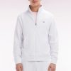 Eden Park Homme Men's Sweatshirt Zippé En Coton Blanc Coupe Droite