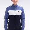 Eden Park Homme Men's Sweatshirt Zippé En Coton Interlock Bleu Foncé Coupe Droite