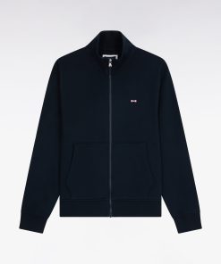 Eden Park Homme Men's Sweatshirt Zippé En Coton Marine Coupe Droite