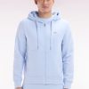 Eden Park Homme Men's Sweatshirt Zippé En Molleton Coton Ciel Coupe Droite