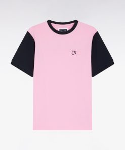 Eden Park Homme Men's T-shirt À Manches Courtes En Coton Rose Coupe Décontractée