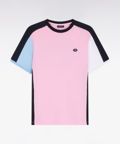 Eden Park Homme Men's T-shirt À Manches Courtes En Coton Rose Coupe Droite
