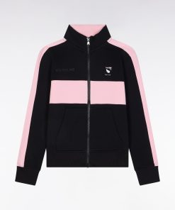 Eden Park Enfant Men's Sweatshirt Zippé Nouvelle Zélande En Coton Noir Coupe Droite