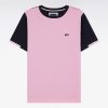 Eden Park Homme Men's T-shirt À Manches Courtes En Coton Rose Coupe Droite