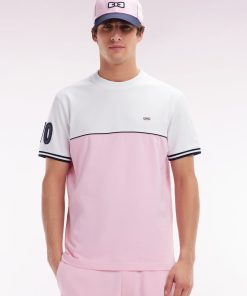 Eden Park Homme Men's T-shirt Bicolore En Coton Rose Coupe Décontractée