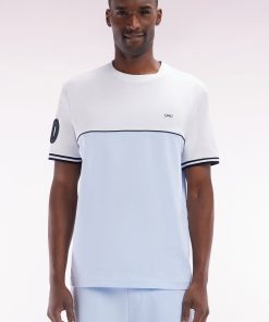 Eden Park Homme Men's T-shirt Bicolore En Coton Ciel Coupe Décontractée