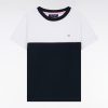 Eden Park Enfant Men's T-shirt Bicolore En Jersey De Coton Marine Coupe Droite