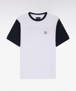 Eden Park Homme Men's T-shirt À Manches Courtes En Coton Blanc Coupe Décontractée