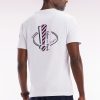 Eden Park Homme Men's T-shirt En Coton Blanc Sérigraphié Coupe Droite