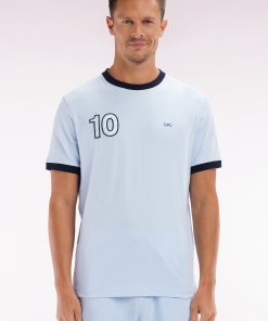 Eden Park Homme Men's T-shirt En Coton Ciel Broderie 10 Coupe Décontractée