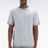 Eden Park Homme Men's T-shirt En Coton Gris Moyen Surteint Coupe Décontractée