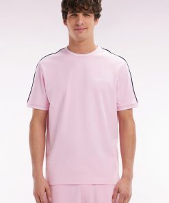 Eden Park Homme Men's T-shirt En Coton Rose Coupe Décontractée