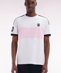 Eden Park Homme Men's T-shirt Nouvelle Zélande En Coton Blanc Coupe Décontractée