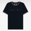 Homme Men's T-shirt Marine Sérigraphie Eden Park Coupe Décontractée