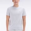 Eden Park Homme Men's T-shirt Gris Clair Coupe Droite
