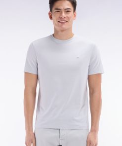 Eden Park Homme Men's T-shirt Gris Clair Coupe Droite
