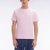 Eden Park Homme Men's T-shirt En Jersey De Coton Slub Rose Coupe Droite