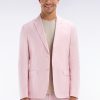 Eden Park Homme Men's Veste De Costume En Lin Et Coton Stretch Rose