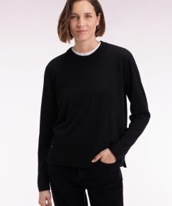 Eden Park Femme Men's Pull À Col Rond En Laine Mérinos Noir
