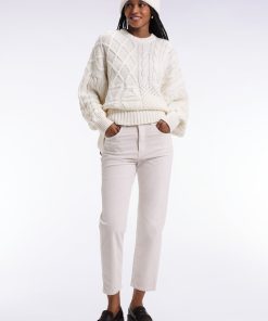 Eden Park Femme Men's Pantalon 5 Poches En Velours Côtelé Écru