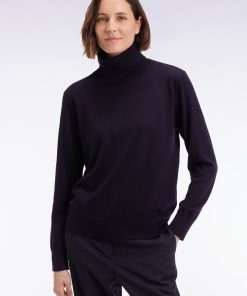 Eden Park Femme Men's Pull À Col Roulé En Laine Mérinos Marine