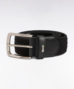 Eden Park Homme Accessoires Ceinture Textile Élastiquée Noir