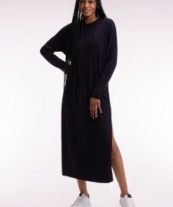 Eden Park Femme Men's Robe En Laine Mérinos Marine À Col Rond