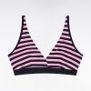 Eden Park Femme Men's Soutien-gorge En Jersey Stretch Cerclé Rose Et Marine Siglé