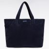 Eden Park Femme Accessoires Sac Cabas En Velours Côtelé Marine