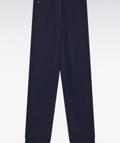 Eden Park Femme Men's Pantalon Jogging En Laine Et Cachemire Marine Coupe Relaxed