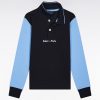 Eden Park Enfant Men's Polo À Manches Longues En Piqué Coton Bicolore Ciel