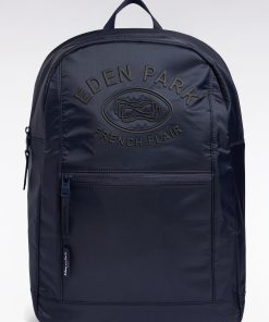 Eden Park Homme Accessoires Sac À Dos En Toile Reliefée Marine