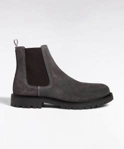Eden Park Homme Chaussures Bottines Chelsea En Cuir Suédé Gris
