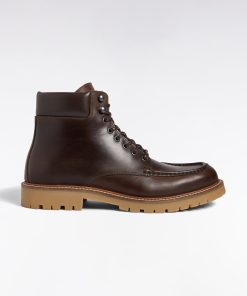 Eden Park Homme Chaussures Bottines Lacées En Cuir Lisse Marron
