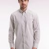Eden Park Homme Men's Chemise En Coton Blanc À Micro-motifs Nœuds Papillon Coupe Droite