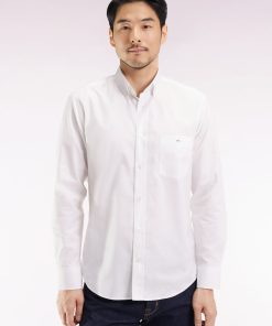 Eden Park Homme Men's Chemise En Coton Blanc Coupe Droite