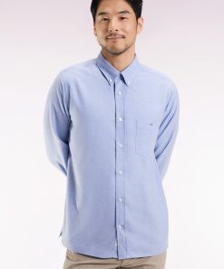 Eden Park Homme Men's Chemise En Flanelle Ciel Coupe Droite