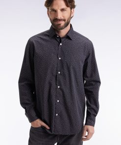 Eden Park Homme Men's Chemise En Coton Bleu Gris