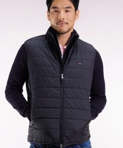 Eden Park Homme Men's Doudoune Sans Manches En Nylon Matelassé Marine