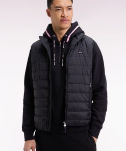 Eden Park Homme Men's Doudoune Sans Manches En Nylon Matelassé Noir