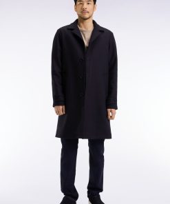 Eden Park Homme Men's Manteau En Laine Mélangée Marine