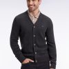 Eden Park Homme Men's Cardigan En Laine Et Coton Gris Coupe Droite