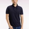 Eden Park Homme Men's Polo Manches Courtes En Coton Pima Marine Coupe Droite