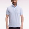 Eden Park Homme Men's Polo Manches Courtes En Coton Pima Ciel Coupe Droite
